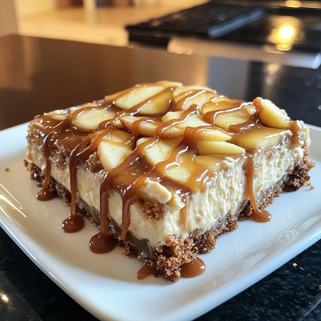 Caramel Apple Cheesecake Bars Recipe