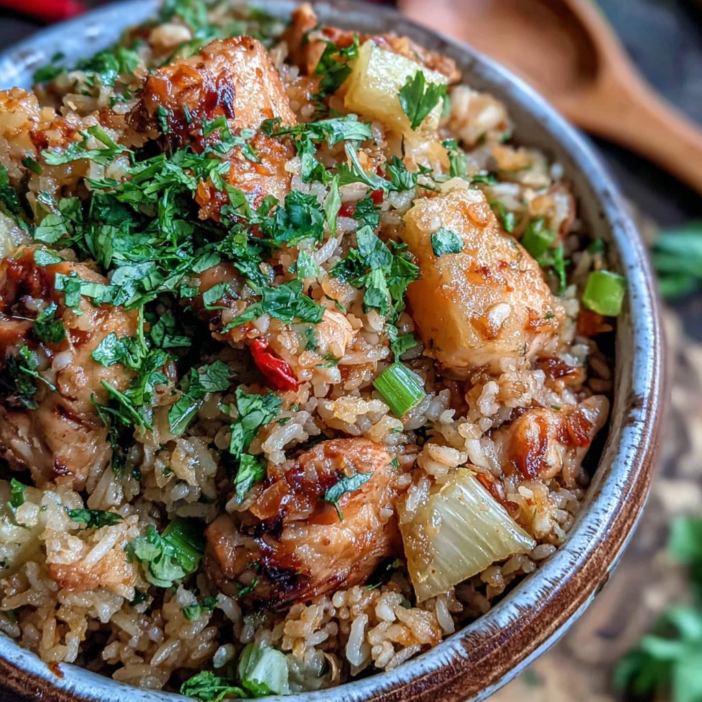 One Pot Pineapple Chicken Rice