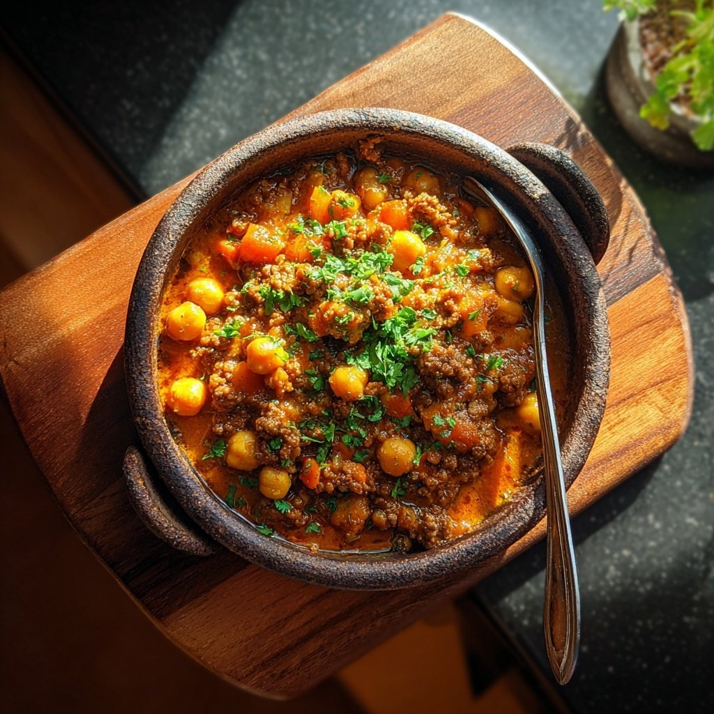Ground Beef And Chickpea Curry