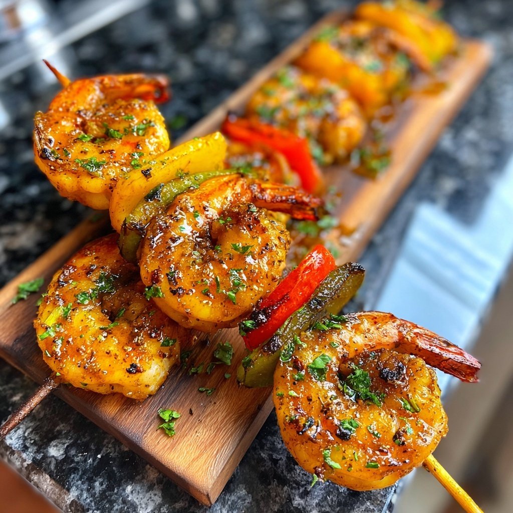Grilled Lemon Shrimp Skewers