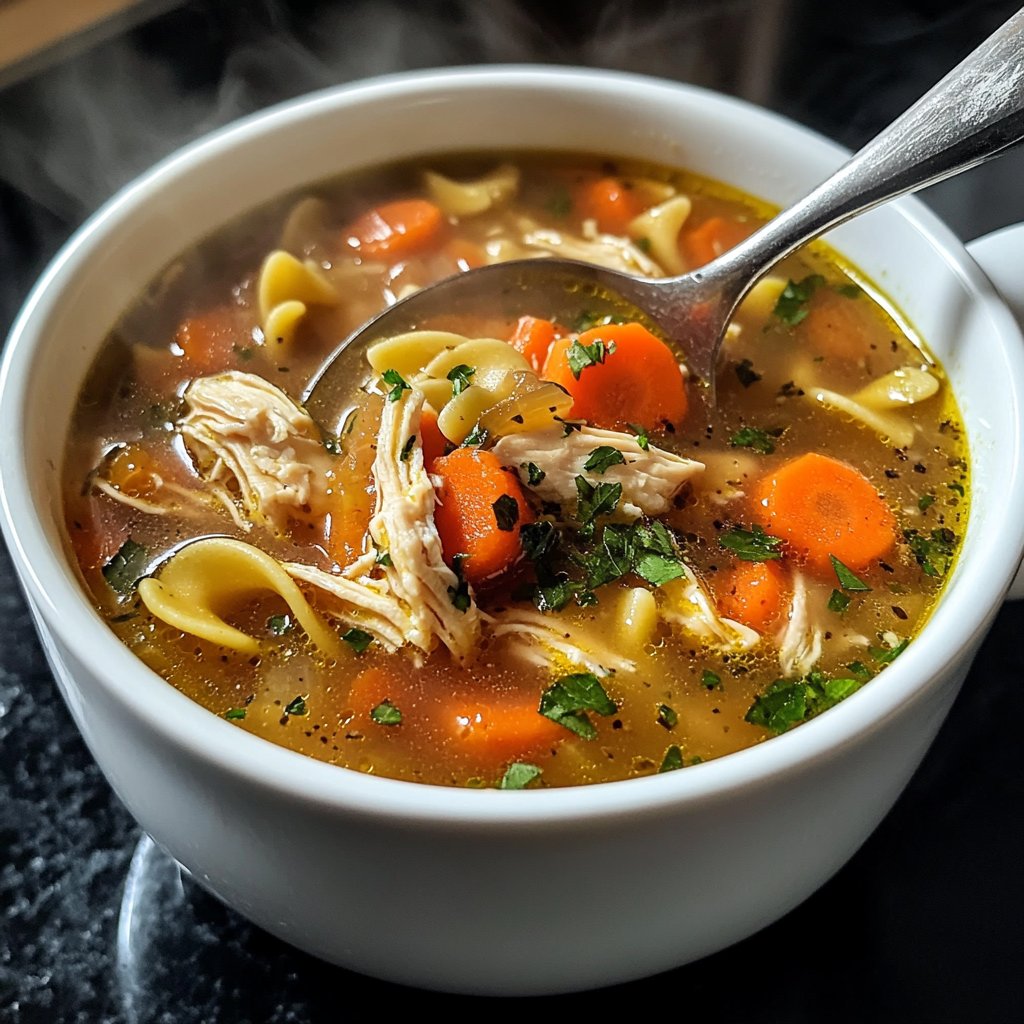 Healthy Crockpot Chicken Noodle Soup