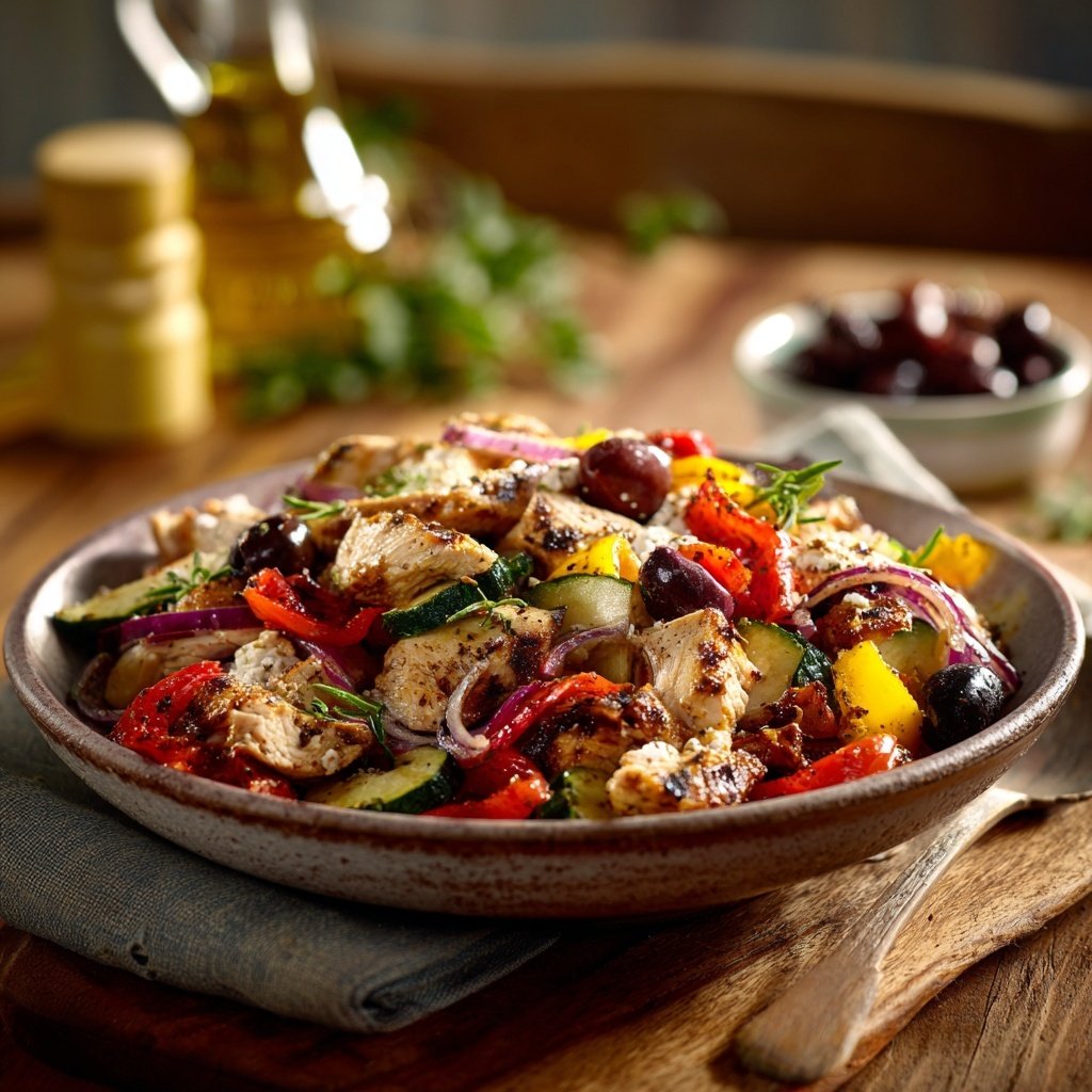 Easy Healthy Mediterranean Chicken Bowl